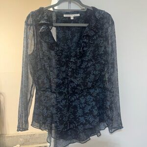 Veronica Beard Blue Silk Women's Top